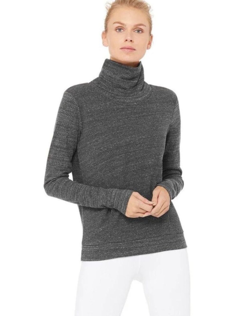 ALO Yoga Charcoal Turtleneck Sweatshirt